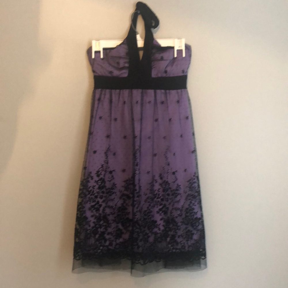 Purple and lace dress